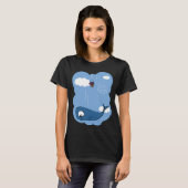 Wal und Petunien T-Shirt (Vorne ganz)