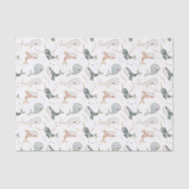 Wal und Sterne im Meer Seidenpapier