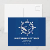 Wal und Steuer Urlaubsvermietung Postkarte (Vorne/Hinten)