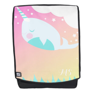 Wal und Wolken Ombre Anfangsname Rucksack