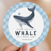 Wal unter dem Meer Ozean Danke Gefallen Runder Aufkleber