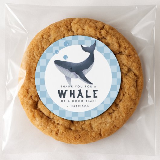 Wal unter dem Meer Ozean Danke Gefallen Runder Aufkleber