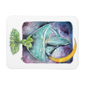 Wal unter dem Mond Magnet (Horizontal)