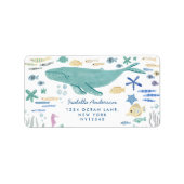 Wal unter Meeresadresse Adressaufkleber (Vorne)