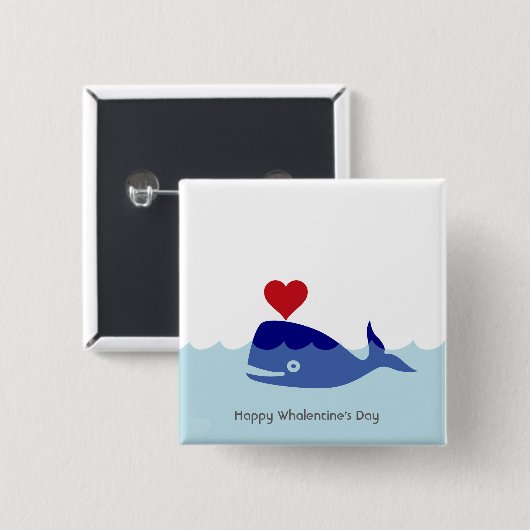 Wal-Valentinstag-Knopf Button (Vorne & Hinten)