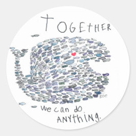 Wal verbreiten runder aufkleber