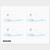 Wal Whale Rechteckkleber Rechteckiger Aufkleber (Blatt)