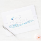 Wal Whale Rechteckkleber Rechteckiger Aufkleber (Umschlag)