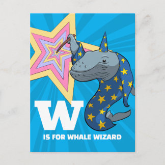 Wal-Zauberer Nur Zum Spaß Alphabet-Zeichen Postkarte