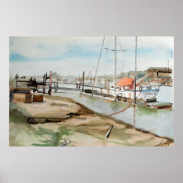 Walberswick Hafen Suffolk Coastal Art Poster