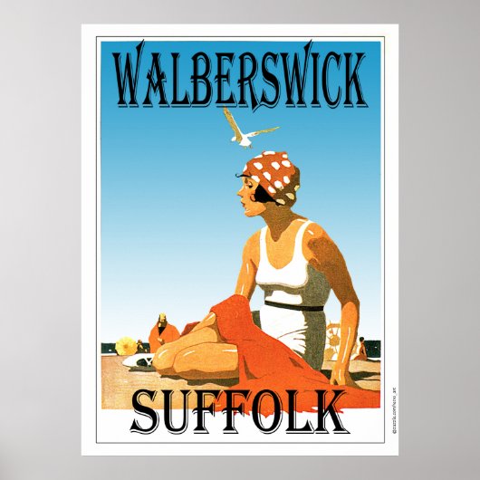 Walberswick Suffolk Vintag Beach Poster (Vorne)