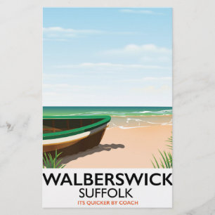 Walberswick Suffolk Vintage-Reiseposter Briefpapier