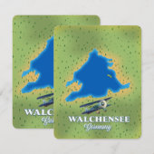 Walchensee Deutschland Karte (Vorne/Hinten)