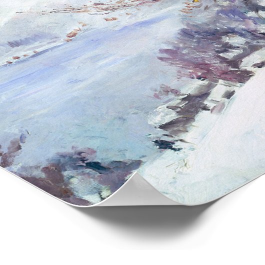 Walchensee im Winter | Lovis Corinth Poster (Ecke)