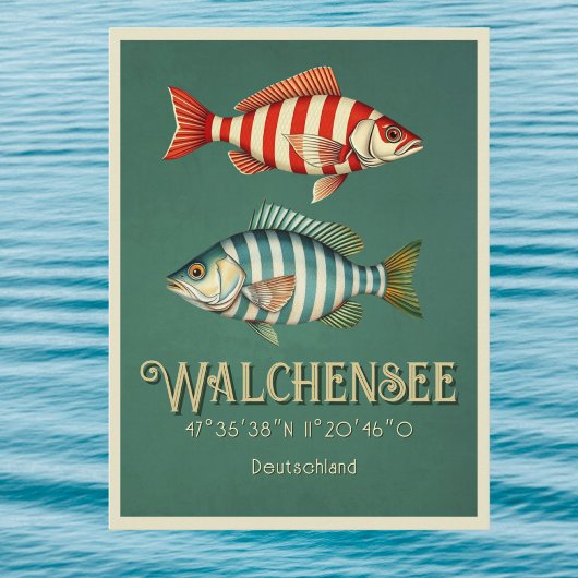 Walchensee Walchen Deutschland Fisch Postkarte