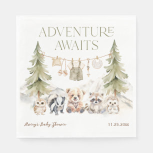 Wald-Abenteuer Oh-Junge-Baby-Party Serviette