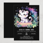 Wald Adorable Tiger Geburtstag Einladung (Vorne/Hinten)