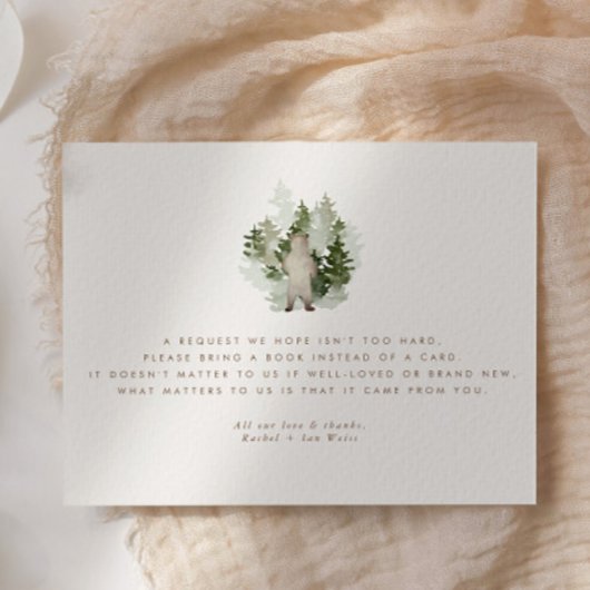 Wald-Adventure Gender Neutral-Baby-Dusche Begleitkarte