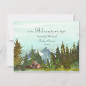 Wald Adventure Mommy's Bauchgras Game Einladung (Rückseite)