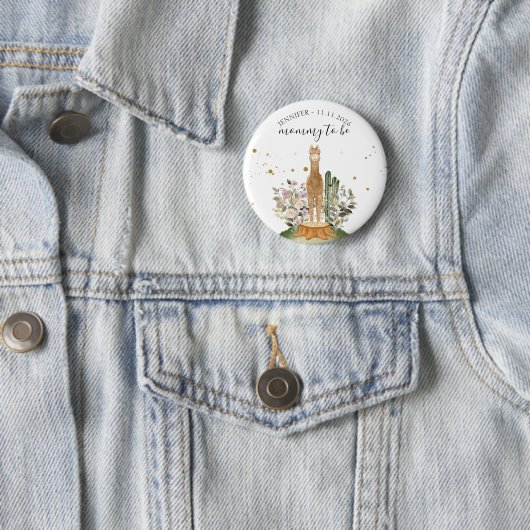 Wald-Alpaka-Mama-wird-Es-sein Button (Beispiel)