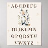 Wald Alphabet Kinderzimmer Druck Poster (Vorne)