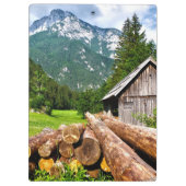 Wald am Berghang Lumberjack Camp Klemmbrett (Rückseite)