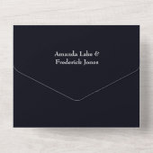 Wald auf dem See Hochzeit in einer Einladung (Rückseite)