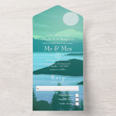 Wald auf dem See Hochzeit in einer Einladung (Innen Boden)