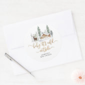 Wald Baby draußen kalt Runder Aufkleber (Umschlag)