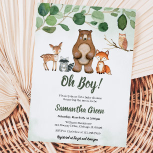 Wald-Baby-Party Einladung