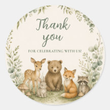 Wald-Baby-Party-Favor-Sticker