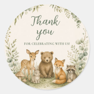 Wald-Baby-Party-Favor-Sticker Runder Aufkleber
