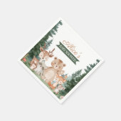 Wald-Baby-Party Greenery Wald-Tier-Serviette Serviette (Ecke)
