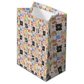 Wald-Baby-Party Mittlere Geschenktüte (Vorderseite Schrägansicht)
