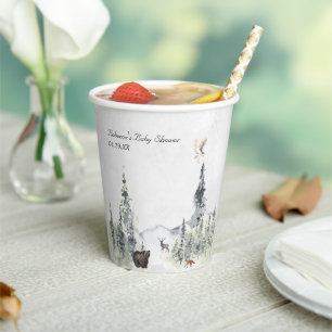 Wald-Baby-Party Personalisiert Pappbecher