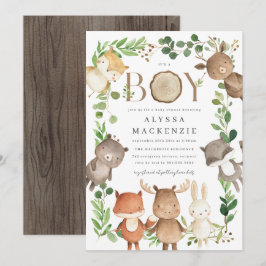Wald-Baby-Shower-Einladung Einladung