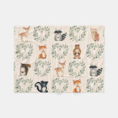 Wald-Baby-Tier Fleecedecke (Vorderseite (Horizontal))