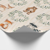 Wald-Baby-Tier Geschenkpapier (Ecke)