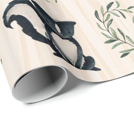 Wald-Baby-Tier Geschenkpapier (Rolleneckpunkt)