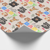 Wald-Babyparty Geschenkpapier (Ecke)