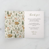 Wald-Babyshower Dankeskarte (Innenseite)