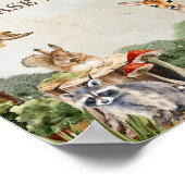 Wald-Babyshower-Essens-Tischplakat Poster (Ecke)