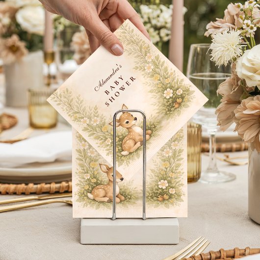 Wald-Babyshower für Neugeborene Serviette