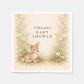 Wald-Babyshower für Neugeborene Serviette (Vorderseite)