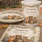 Wald-Babyshower Pappteller