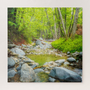 Wald Bach Natur Landschaftsfoto Kunst Druck Puzzle