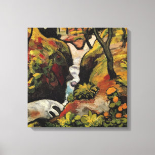 Wald Bach von August Macke Vintage Expressionismus Leinwanddruck