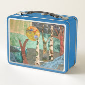 Wald-Bad-Metall-Lunchbox Metall Brotdose (Rückseite)