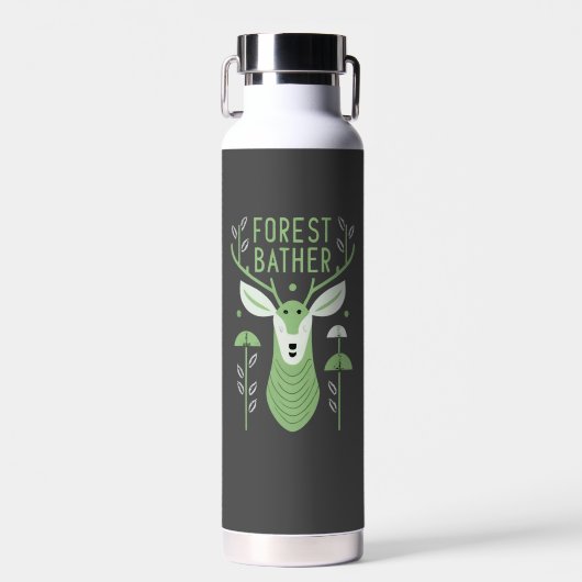 Wald-Badende-Hirsche Trinkflasche (Vorne)