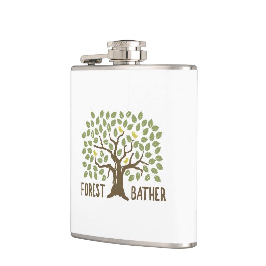 Wald Bather Birds Flachmann (Links)